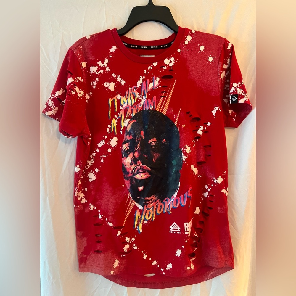 Notorious BIG Biggie Smalls Distressed Shirt Sz M It Was All A Dream Rise As 1NE